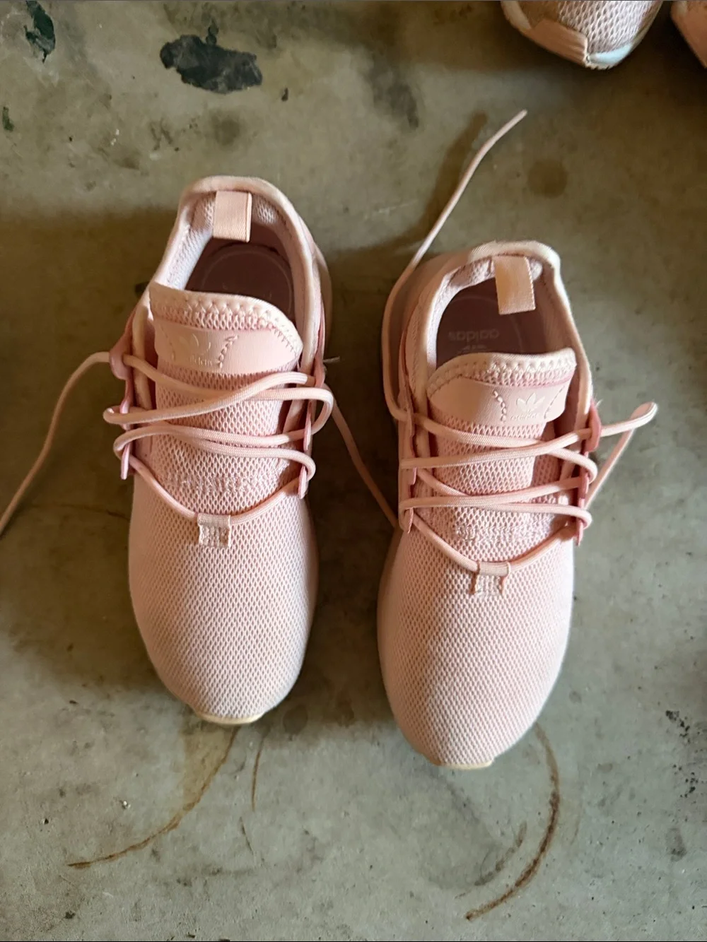 Kids Pink Adidas Lightweight Athletic Sneakers